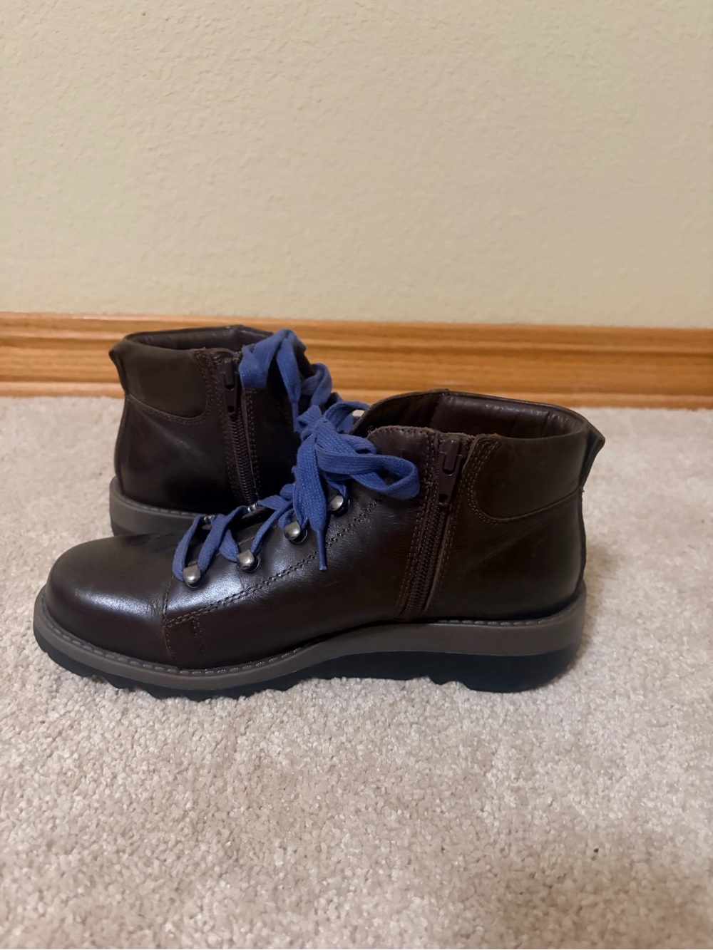 Josef Seibel Brown Leather Lace Up Ankle Boots — EU size 37 US size 7